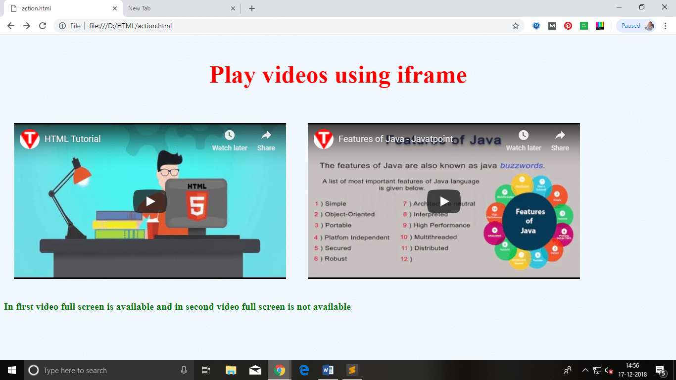 example iframe